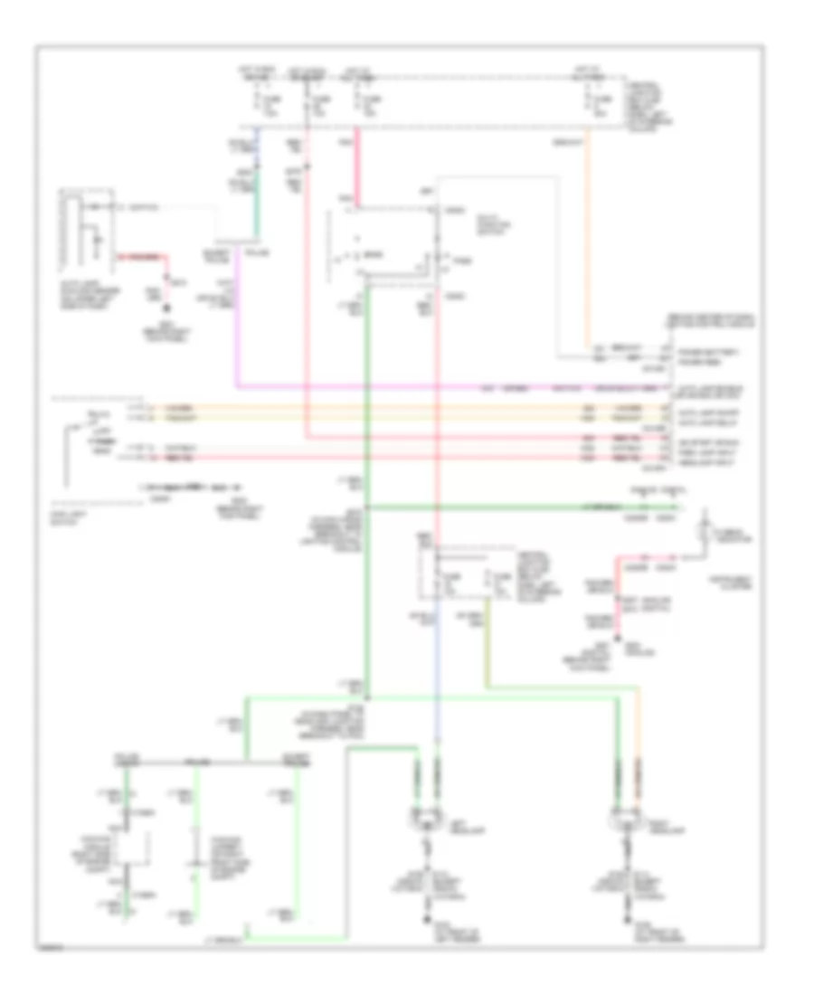 Headlamps Wiring Diagram without DRL for Ford Crown Victoria S 2005