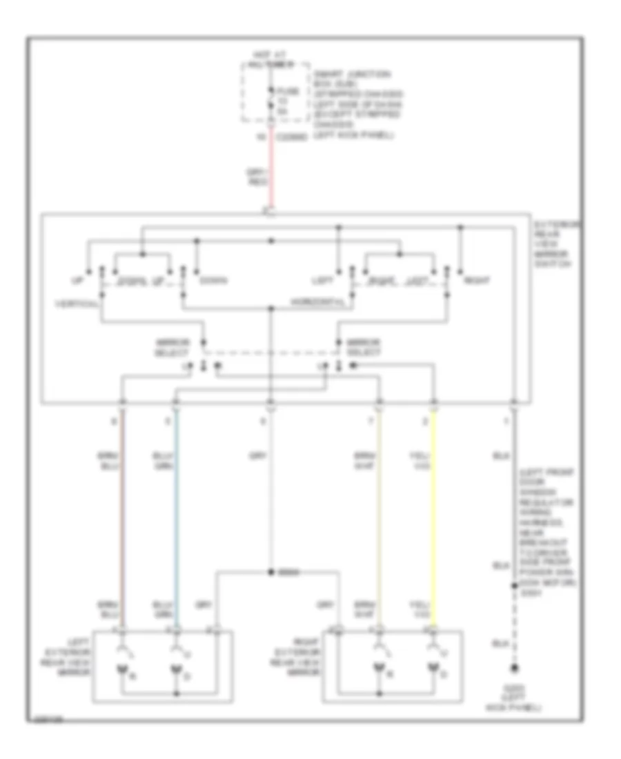 Power Mirrors Wiring Diagram for Ford Econoline E150 2010
