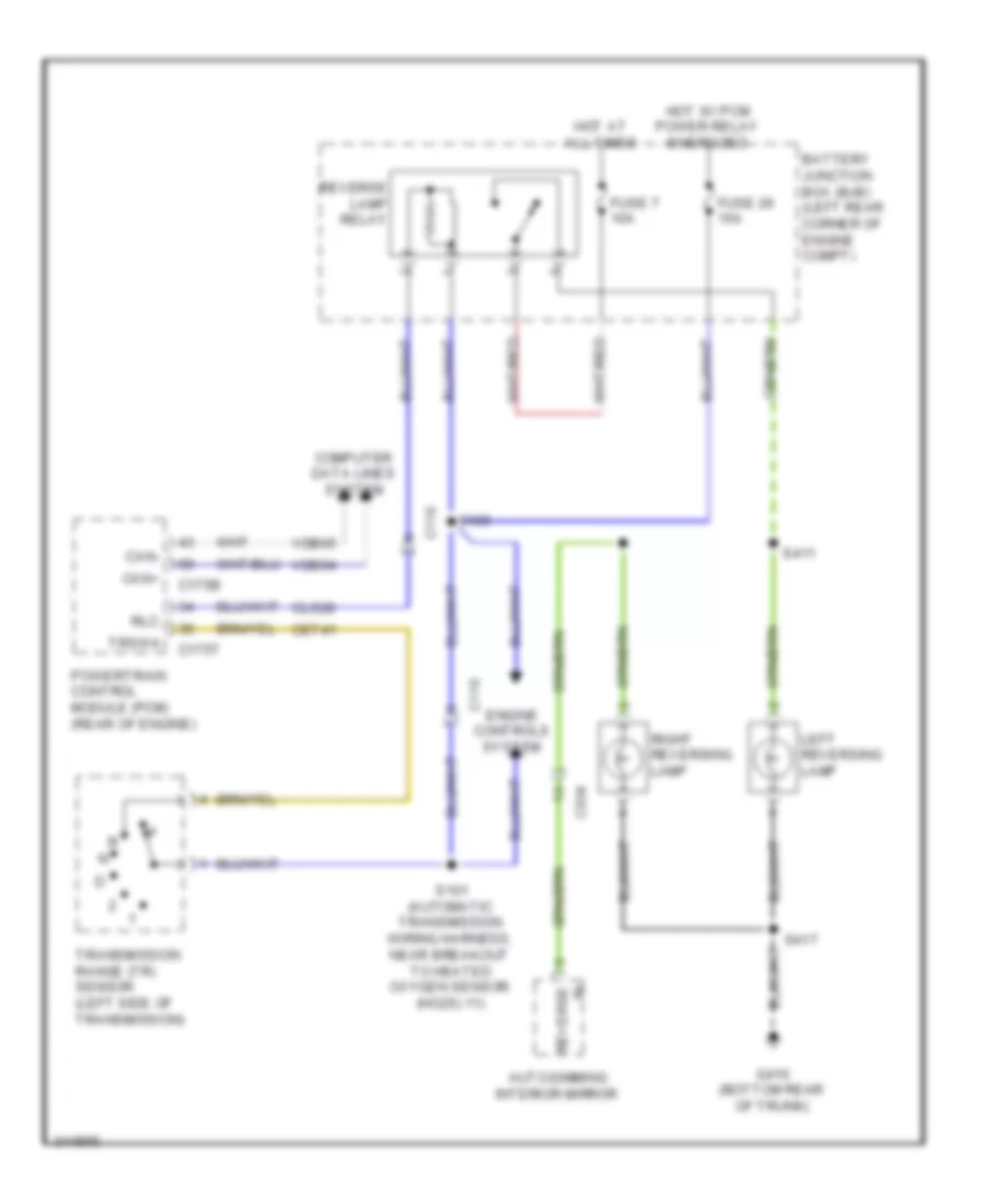 Backup Lamps Wiring Diagram A T for Ford Focus SES 2011