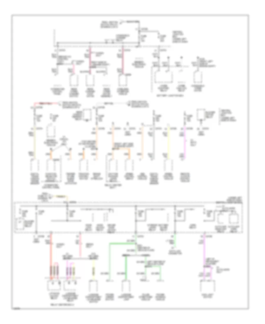 Power Distribution Wiring Diagram (3 of 3) for Ford Taurus SE Comfort 2000