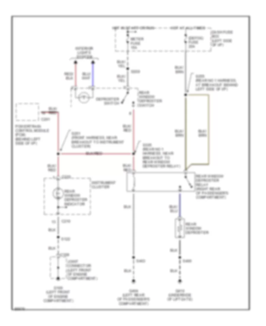 Defogger Wiring Diagram for Ford Aspire 1997