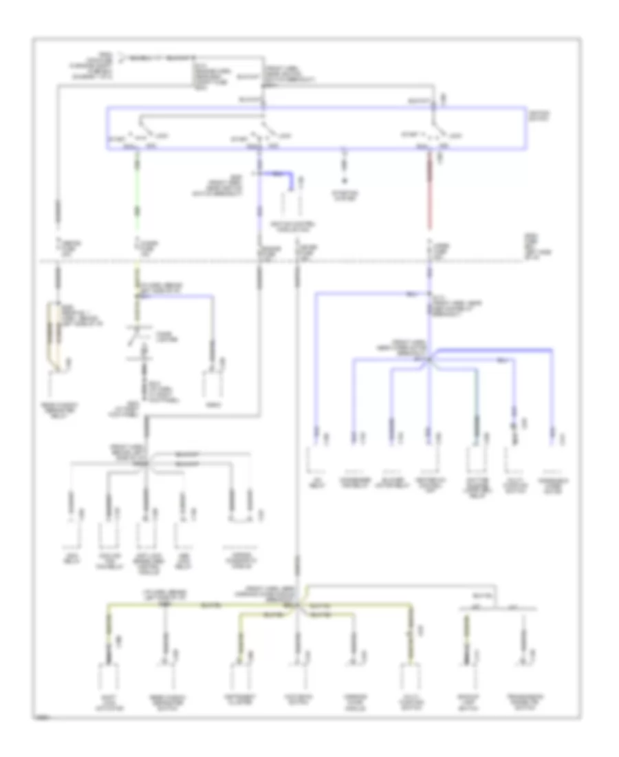 Power Distribution Wiring Diagram 2 of 2 for Ford Aspire 1997
