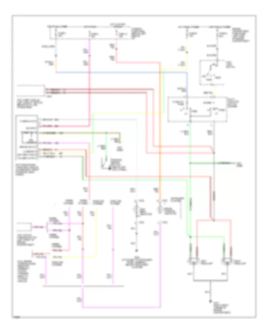 Headlamps Wiring Diagram with DRL for Ford Club Wagon E150 1995