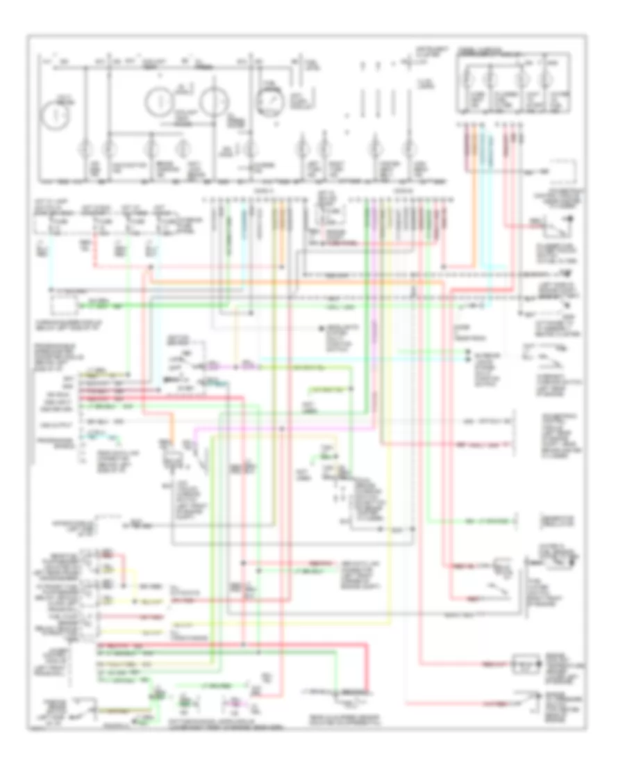 7.3L DI Turbo Diesel, Instrument Cluster Wiring Diagram, with 4 Wheel ABS for Ford Club Wagon E150 1995
