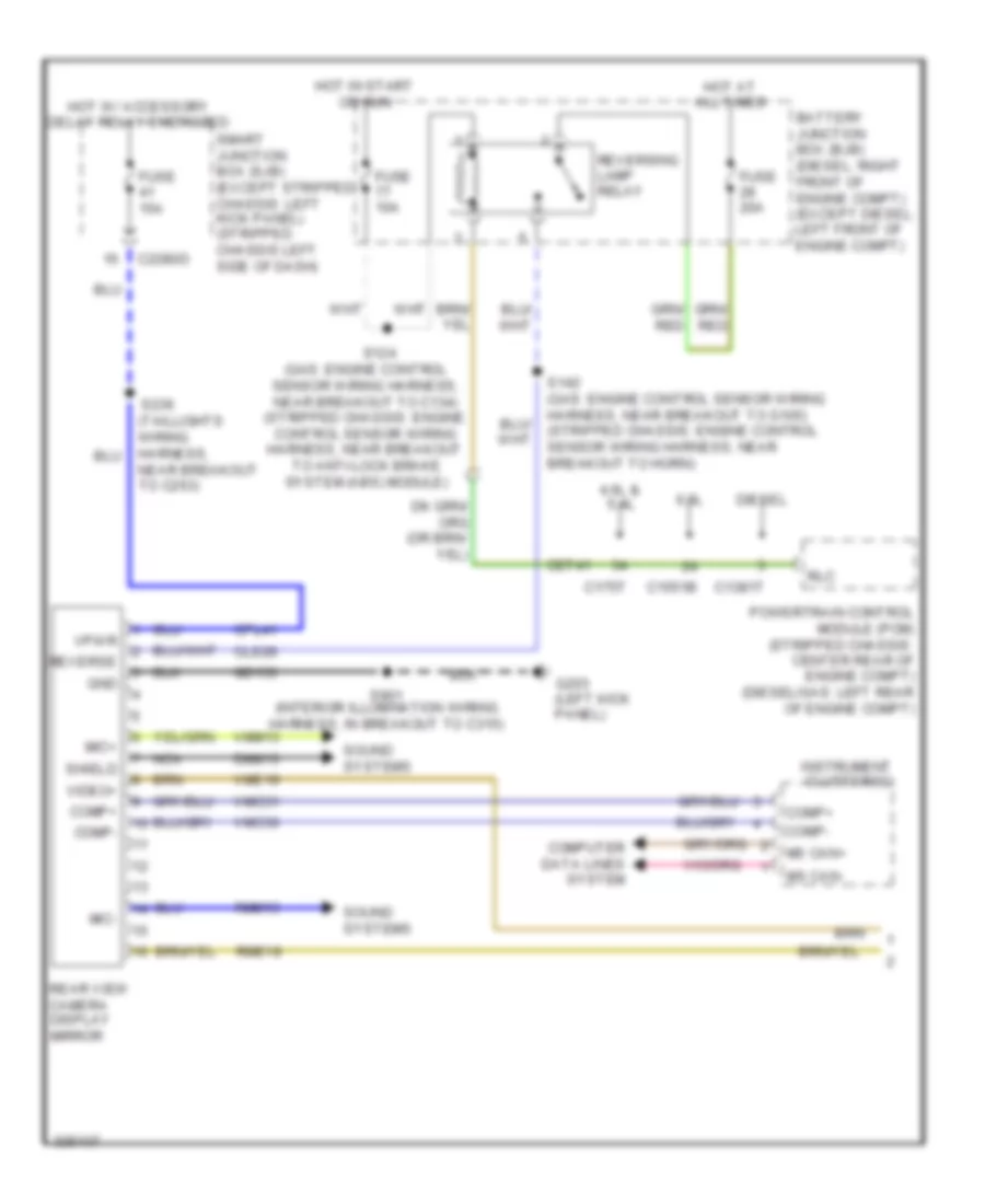 Electrochromic Mirror Wiring Diagram with Rear View Camera 1 of 2 for Ford Econoline E250 2010