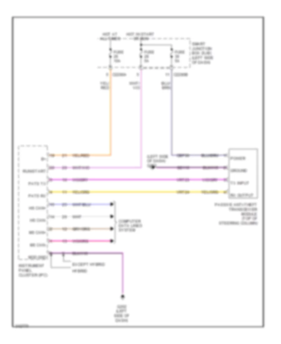 Passive Anti theft Wiring Diagram for Ford Fusion Hybrid 2011