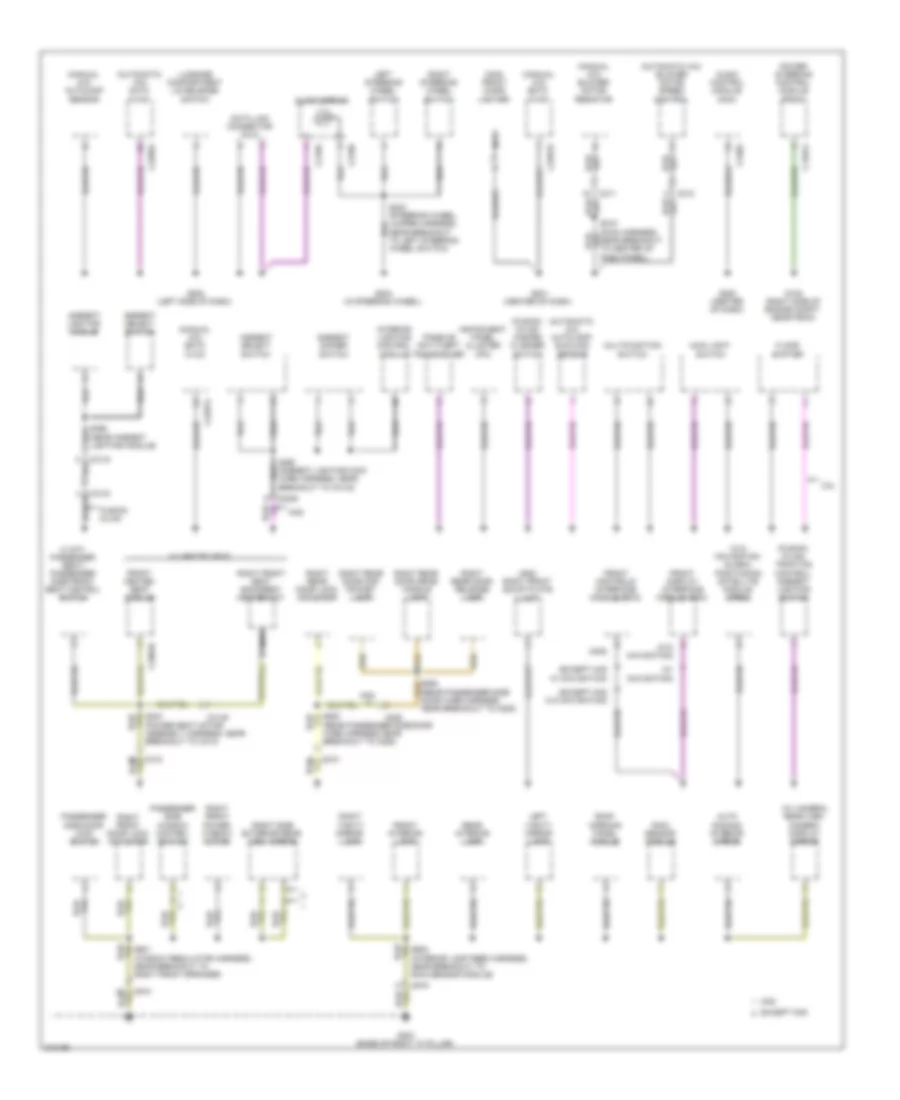 Ground Distribution Wiring Diagram Except Hybrid 1 of 3 for Ford Fusion Hybrid 2011
