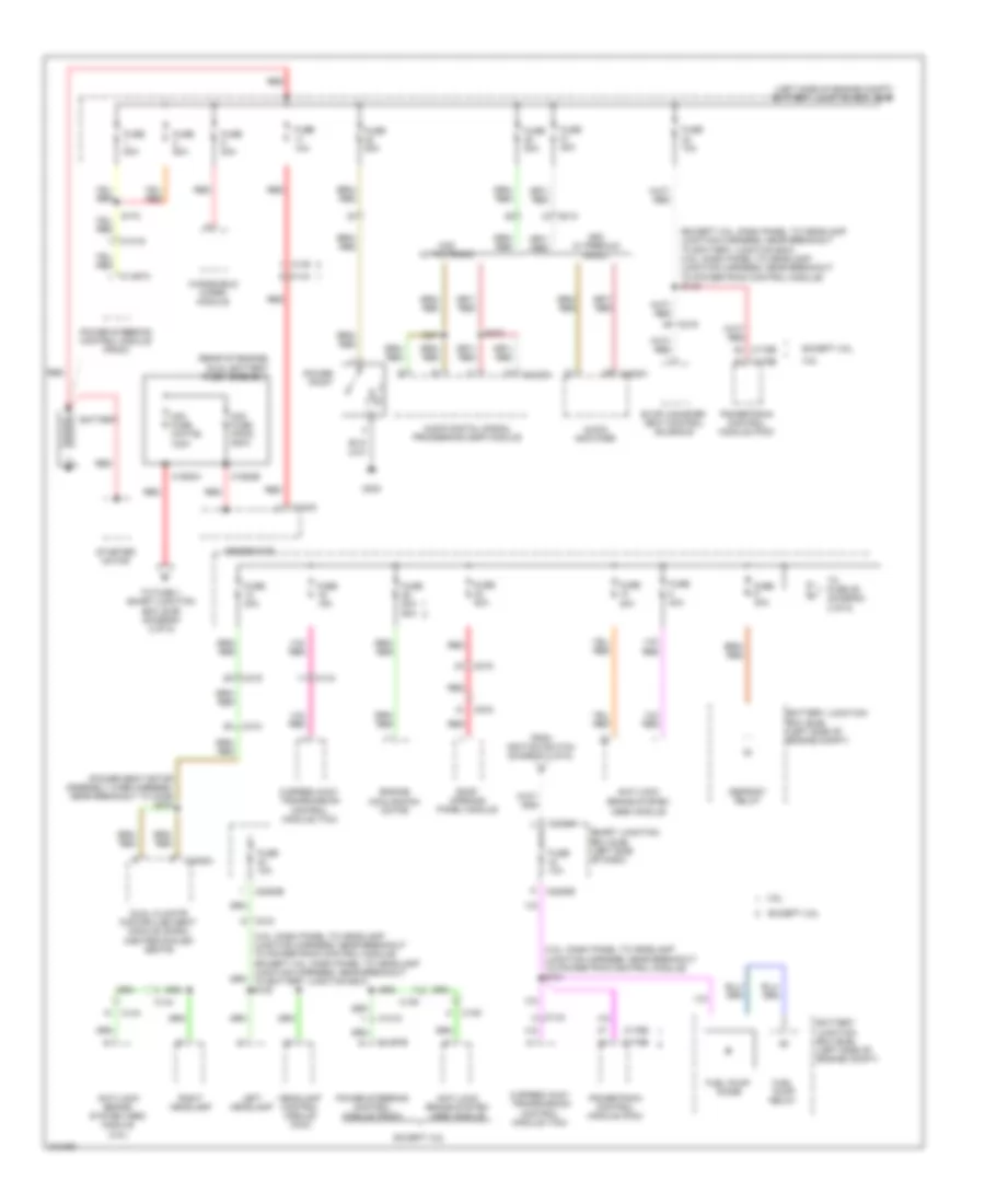 Power Distribution Wiring Diagram Except Hybrid 1 of 5 for Ford Fusion Hybrid 2011