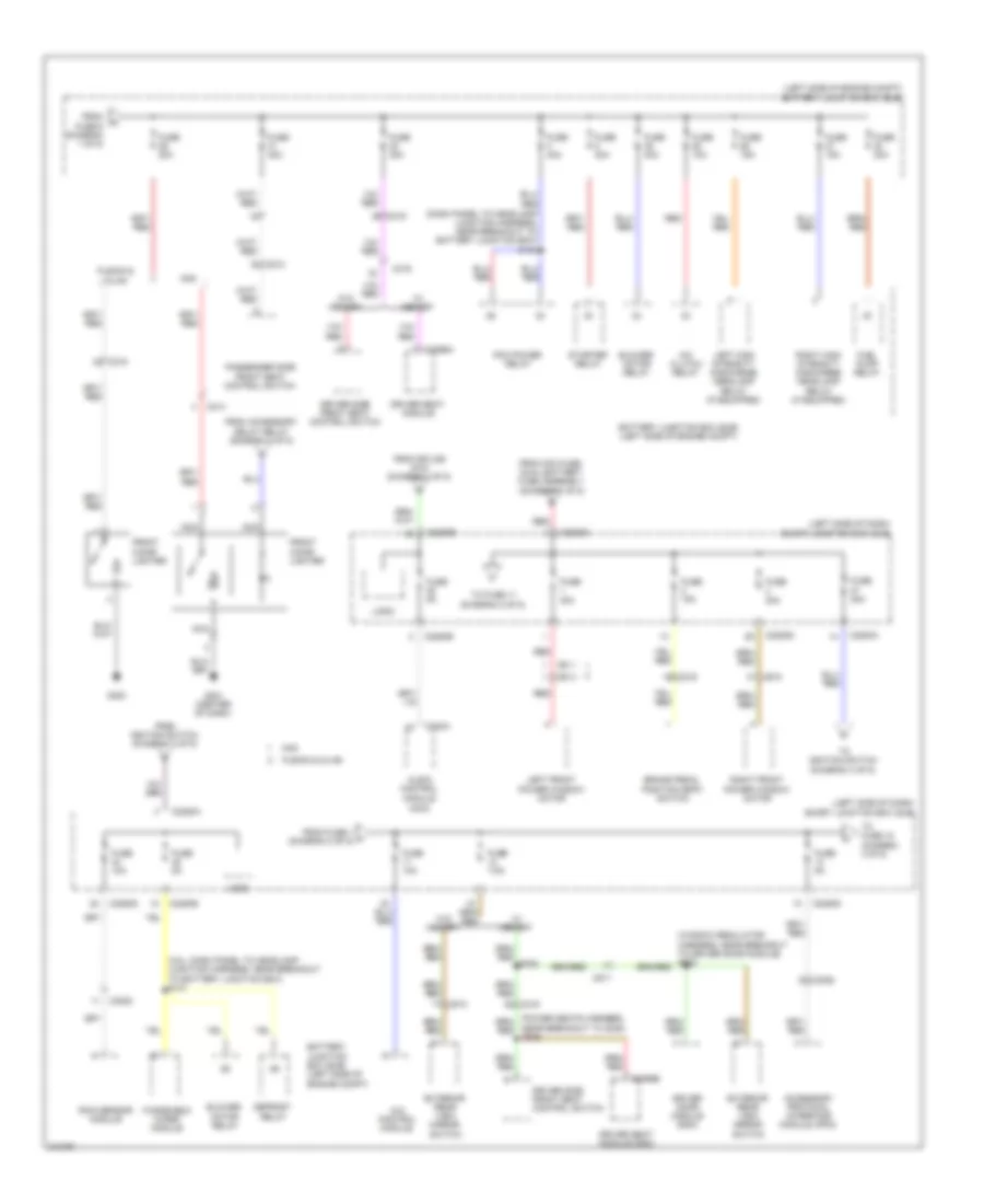 Power Distribution Wiring Diagram Except Hybrid 2 of 5 for Ford Fusion Hybrid 2011