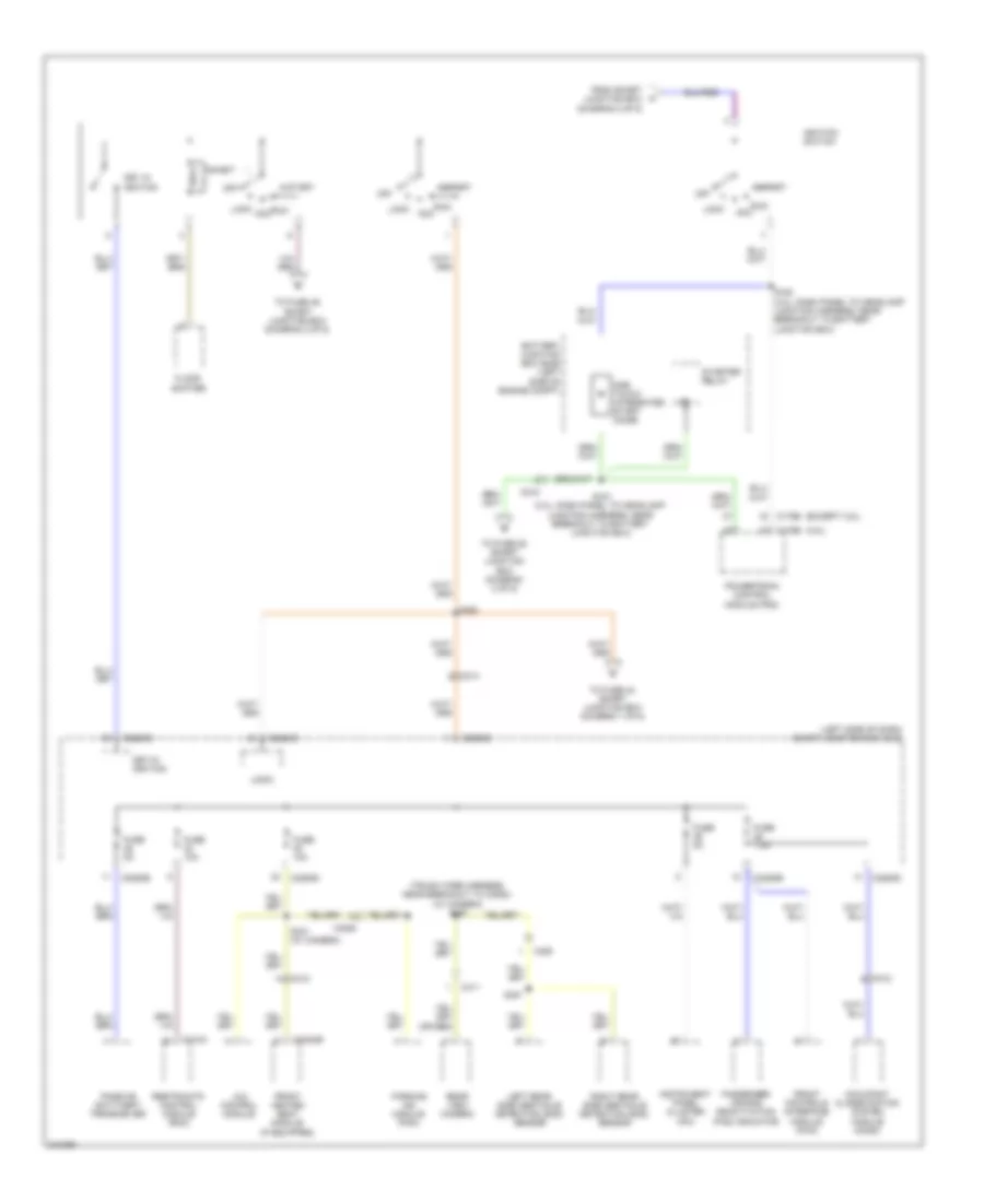 Power Distribution Wiring Diagram, Except Hybrid (3 of 5) for Ford Fusion Hybrid 2011