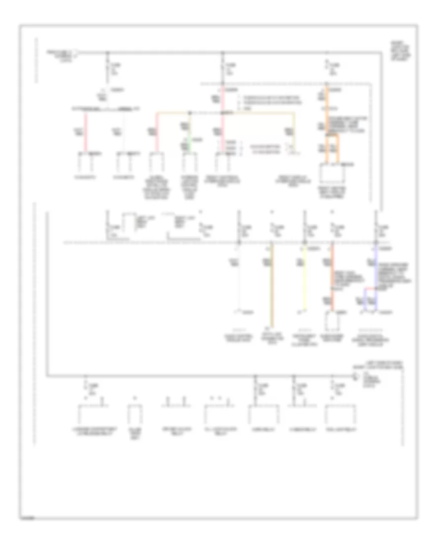 Power Distribution Wiring Diagram, Except Hybrid (4 of 5) for Ford Fusion Hybrid 2011