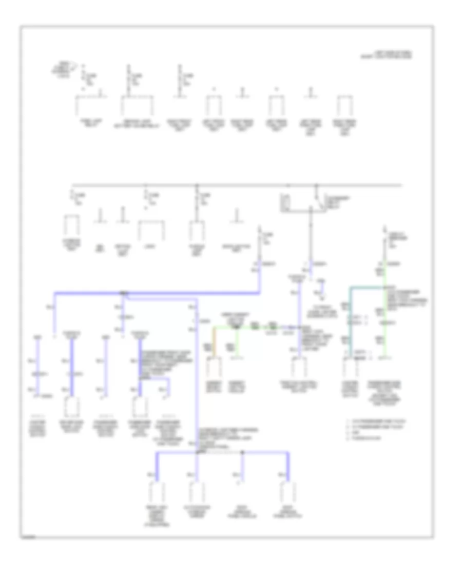 Power Distribution Wiring Diagram Except Hybrid 5 of 5 for Ford Fusion Hybrid 2011