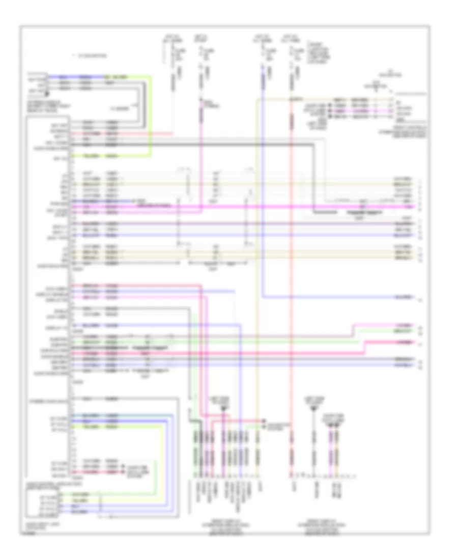 SONY Radio Wiring Diagram (1 of 2) for Ford Fusion Hybrid 2011