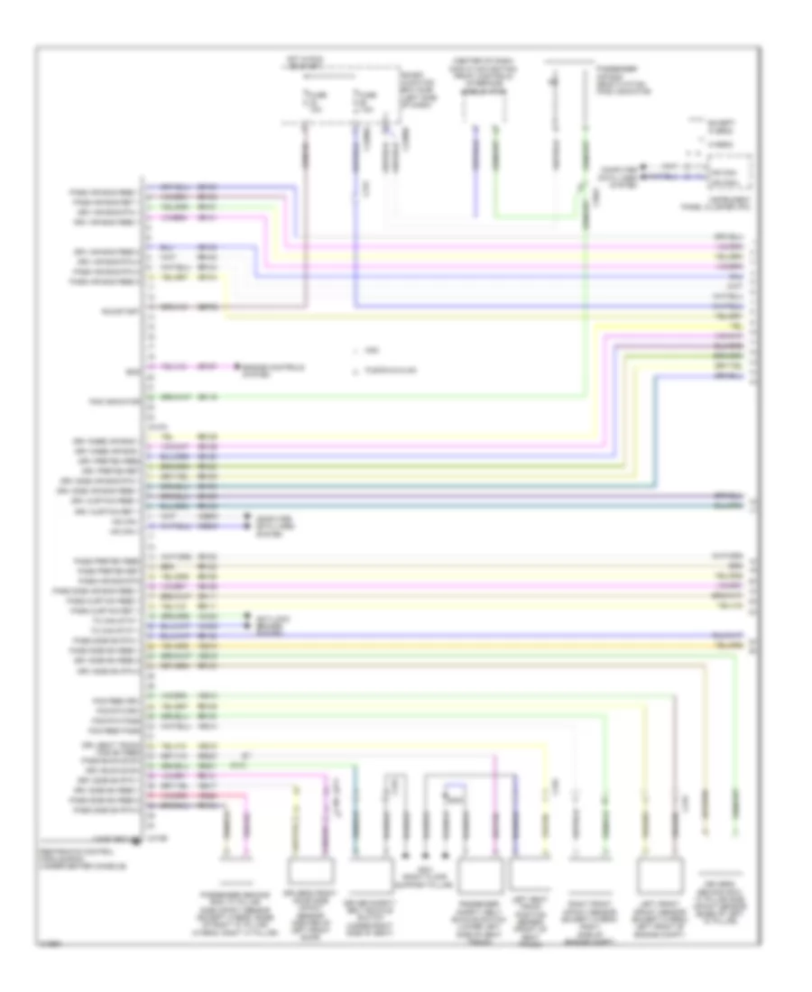 Supplemental Restraints Wiring Diagram 1 of 2 for Ford Fusion Hybrid 2011