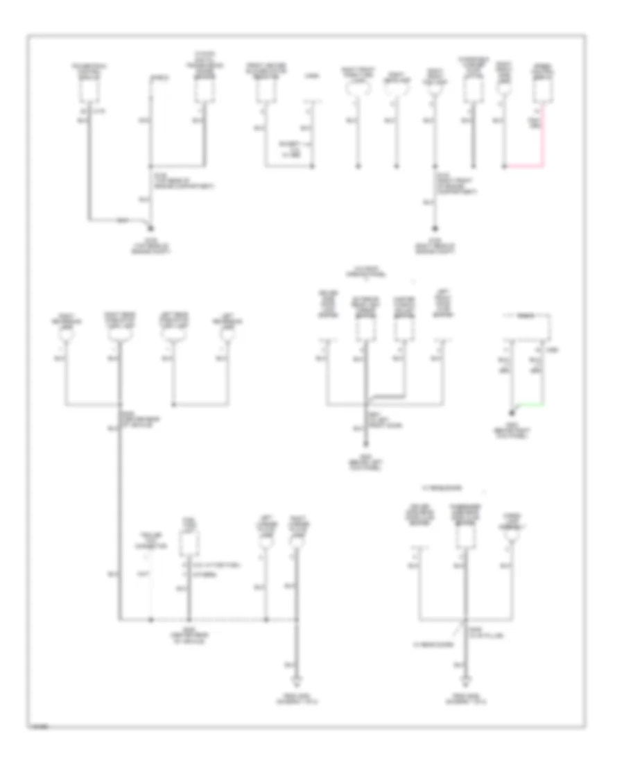 Ground Distribution Wiring Diagram 2 of 2 for Ford Ranger 2002
