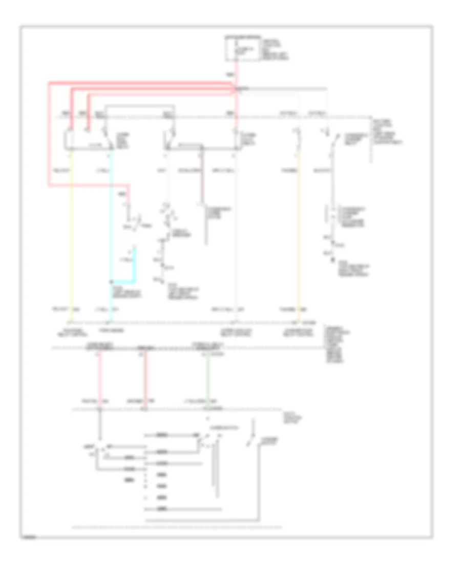Электросхема стеклоочистителя, дворников и омывателя для Ford Ranger 2002