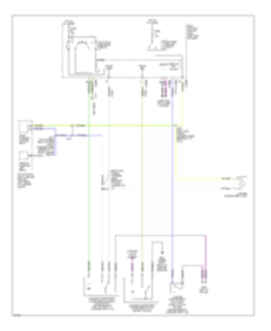 Trunk Release Wiring Diagram, without Intelligent Access for Ford Police Interceptor Sedan 2014
