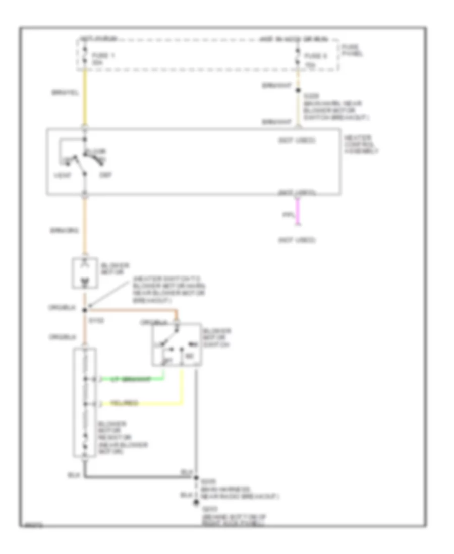 Heater Wiring Diagram for Ford Cab  Chassis F350 1997