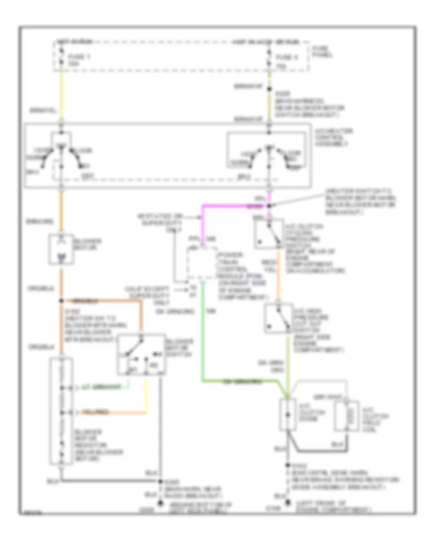 7.5L, AC Wiring Diagram for Ford Cab  Chassis F350 1997