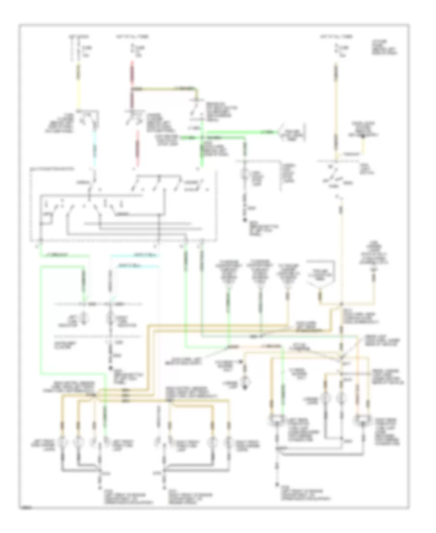 Exterior Lamps Wiring Diagram 1 of 2 for Ford Cab  Chassis F350 1997