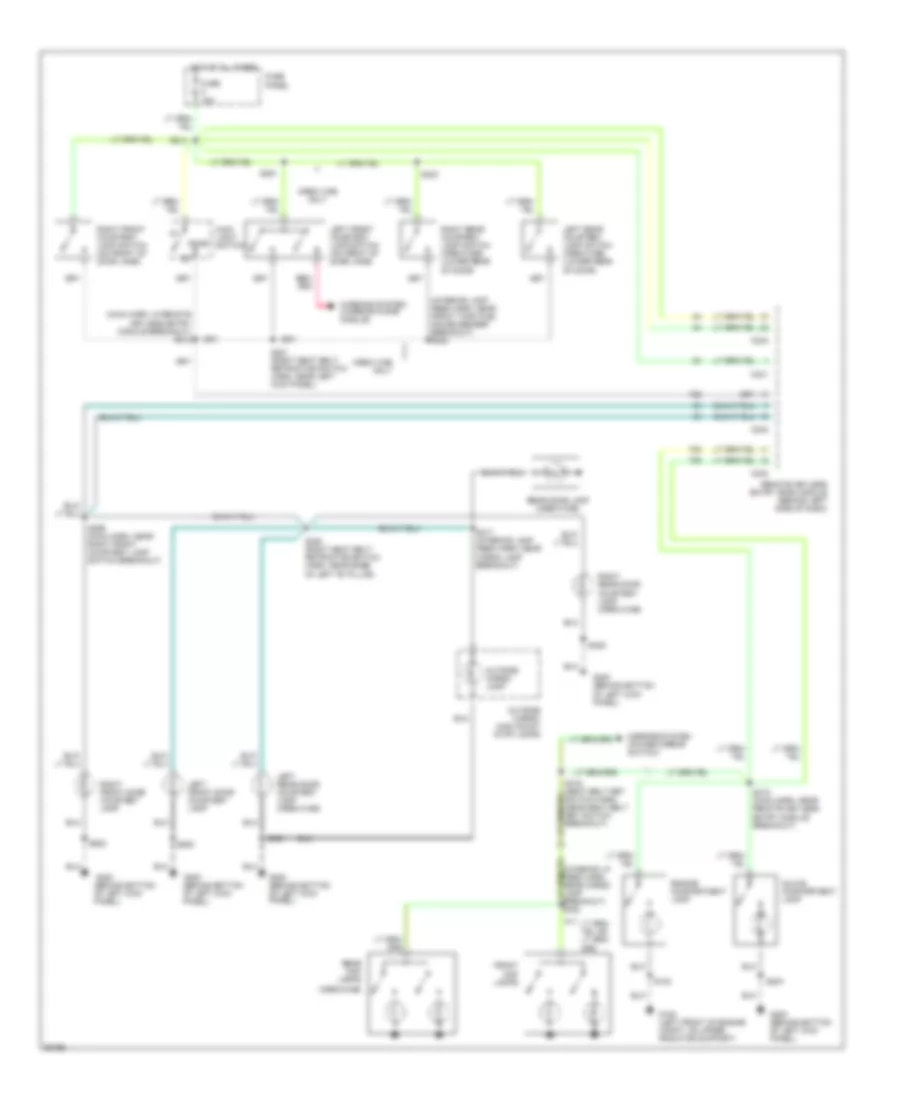 Courtesy Lamps Wiring Diagram with Keyless Entry for Ford Cab  Chassis F350 1997