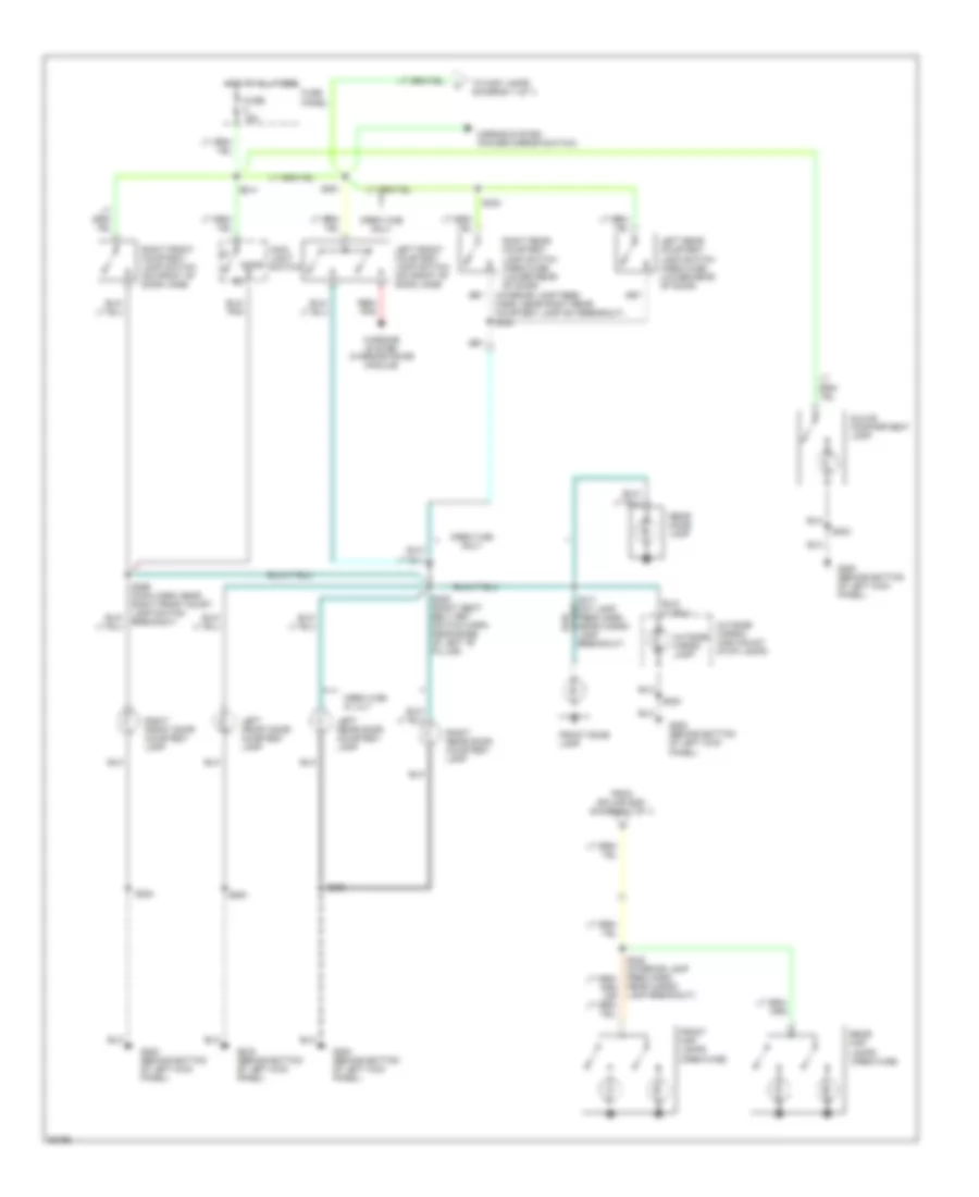 Courtesy Lamps Wiring Diagram, without Keyless Entry for Ford Cab  Chassis F350 1997
