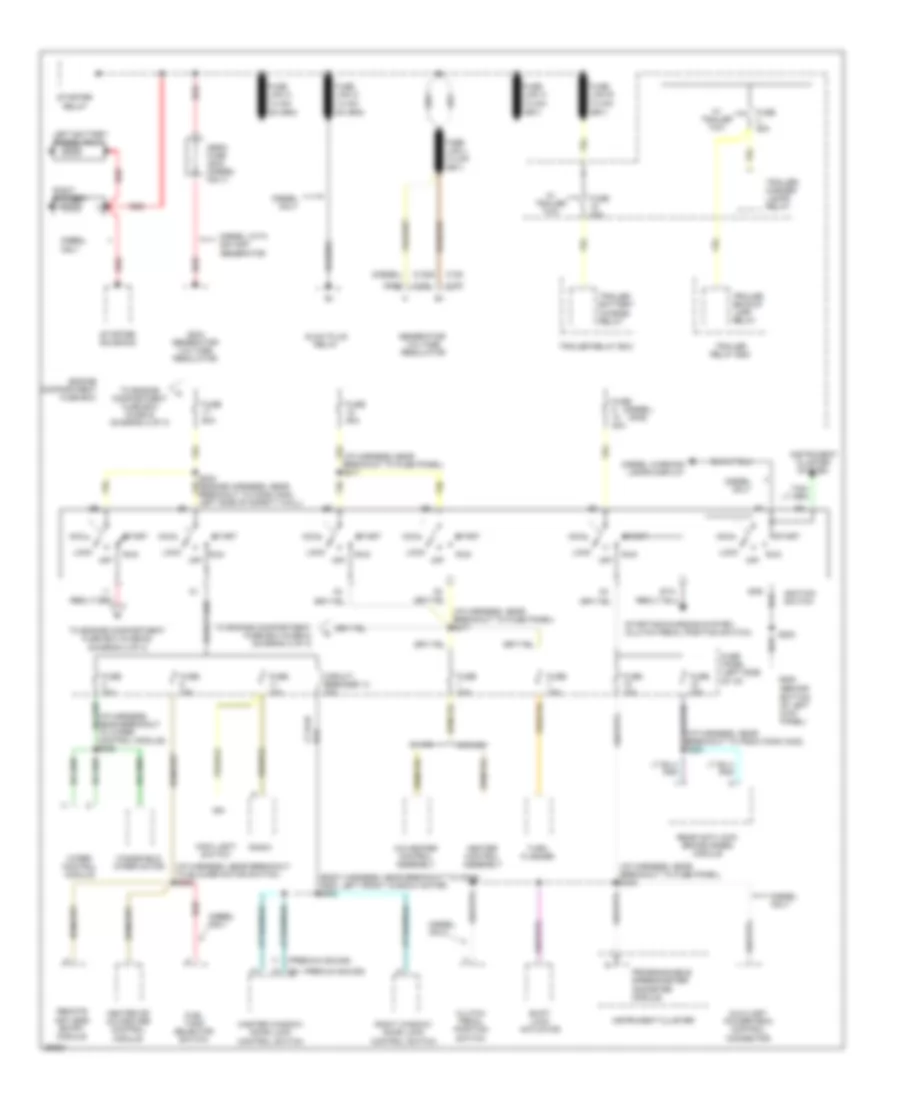 Power Distribution Wiring Diagram 1 of 3 for Ford Cab  Chassis F350 1997