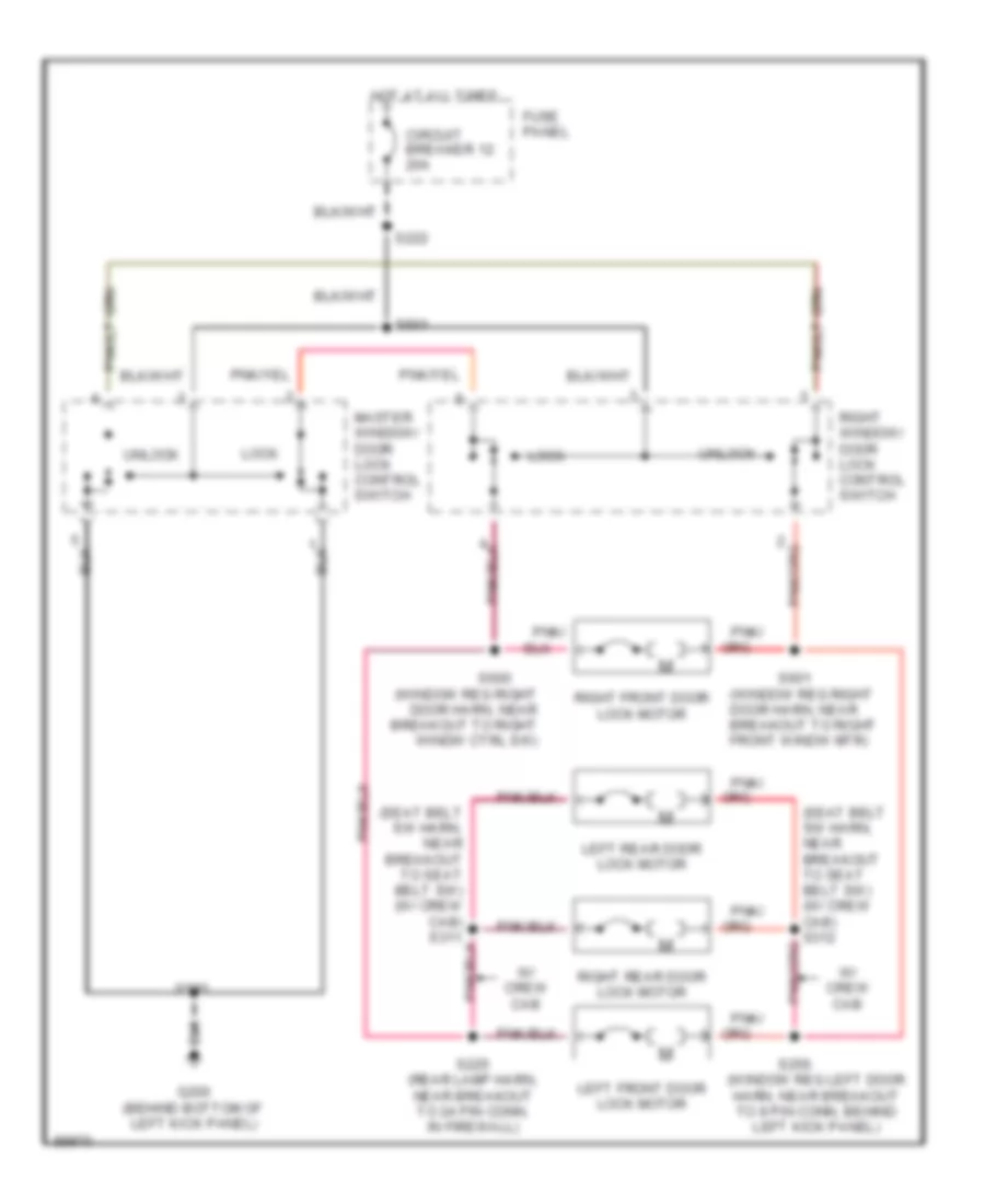 Door Lock Wiring Diagram for Ford Cab  Chassis F350 1997