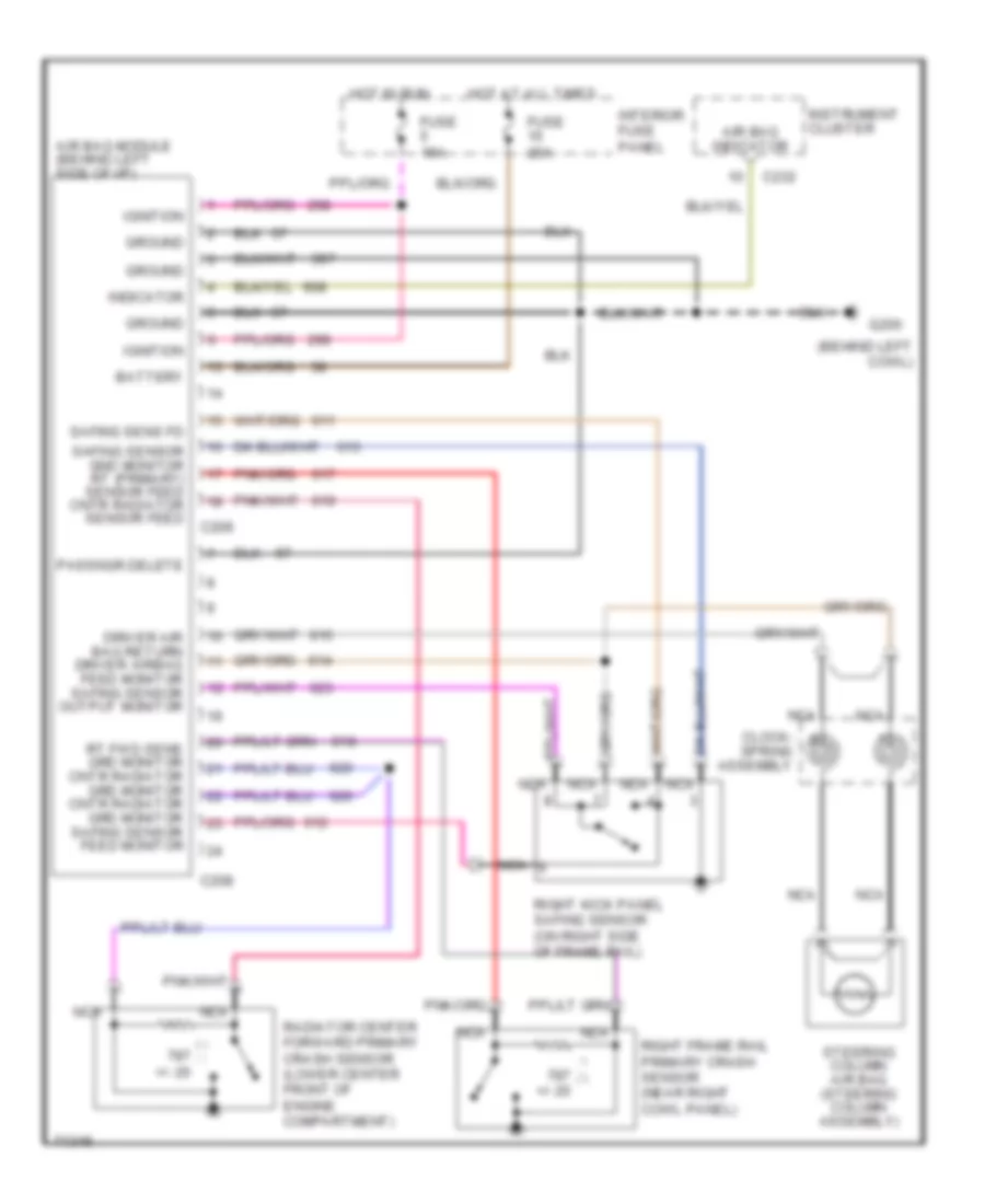 Supplemental Restraint Wiring Diagram for Ford Club Wagon E350 1995
