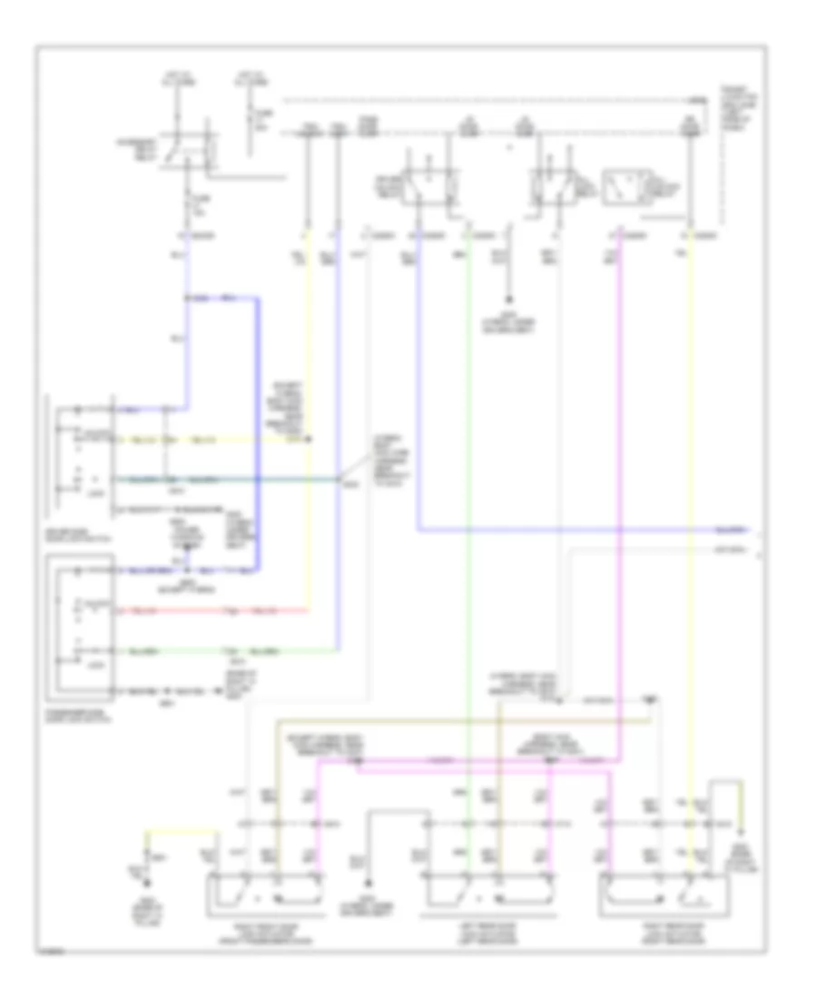 Power Door Locks Wiring Diagram 1 of 2 for Ford Fusion S 2011