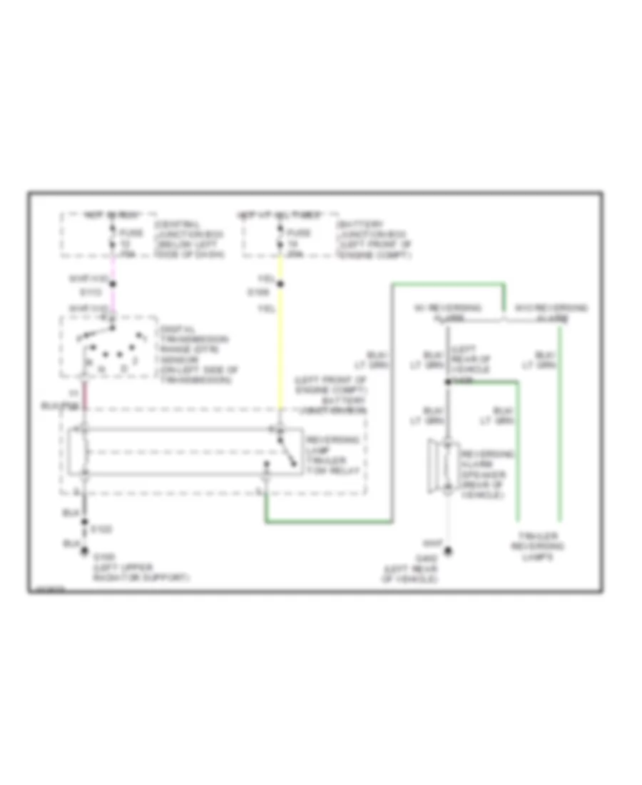 Backup Lamps Wiring Diagram with Stripped Chassis for Ford RV Cutaway E350 Super Duty 2002