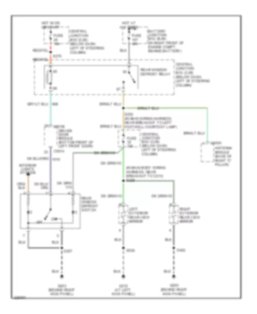 Defoggers Wiring Diagram for Ford Crown Victoria LX 2006