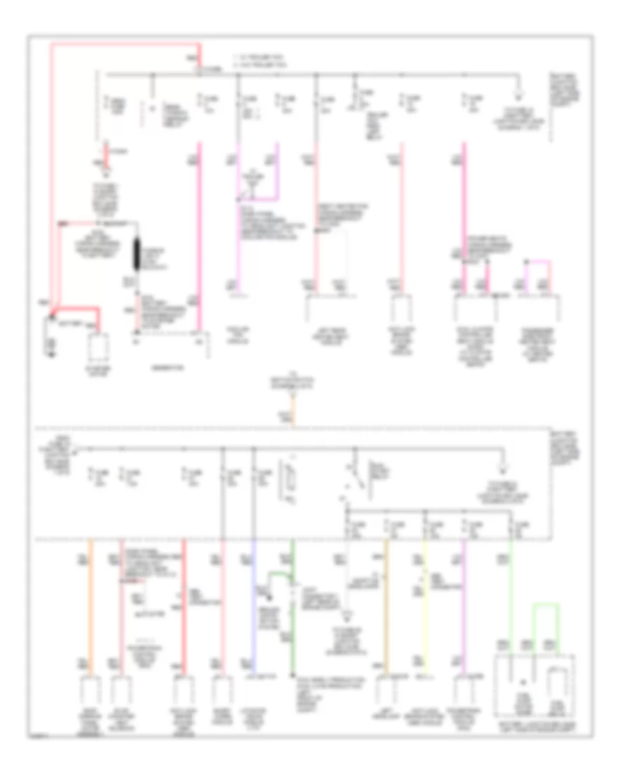 Power Distribution Wiring Diagram 1 of 5 for Ford Edge Limited 2010