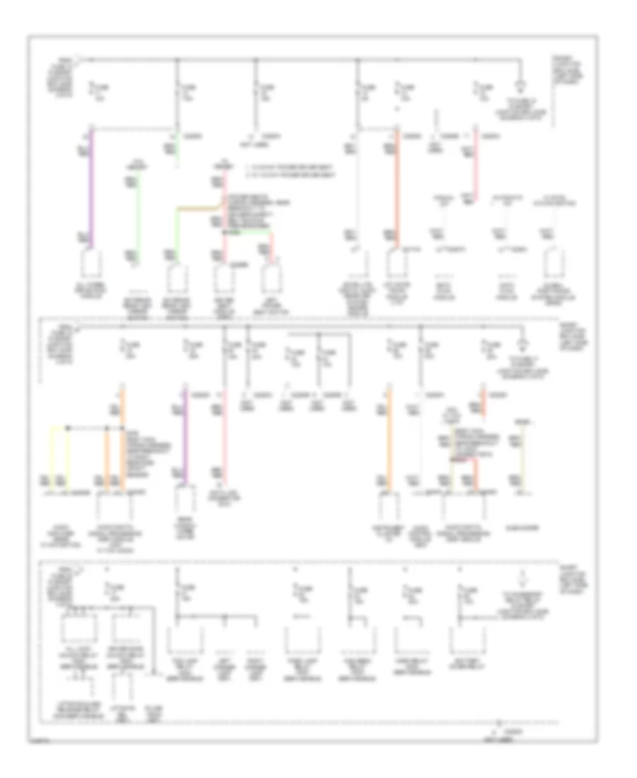Power Distribution Wiring Diagram (3 of 5) for Ford Edge Limited 2010
