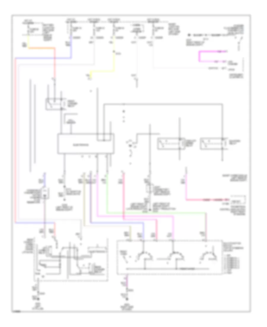 Электросхема передних стеклоочистителей дворников и омывателя лобового стекла для Ford Edge Limited 2010