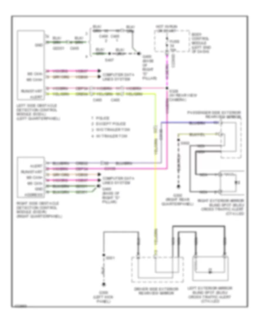 Blind Spot Information System Wiring Diagram for Ford Police Interceptor Utility 2014