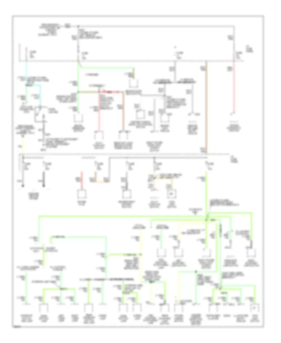 Power Distribution Wiring Diagram (2 of 4) for Ford Club Wagon E150 1997