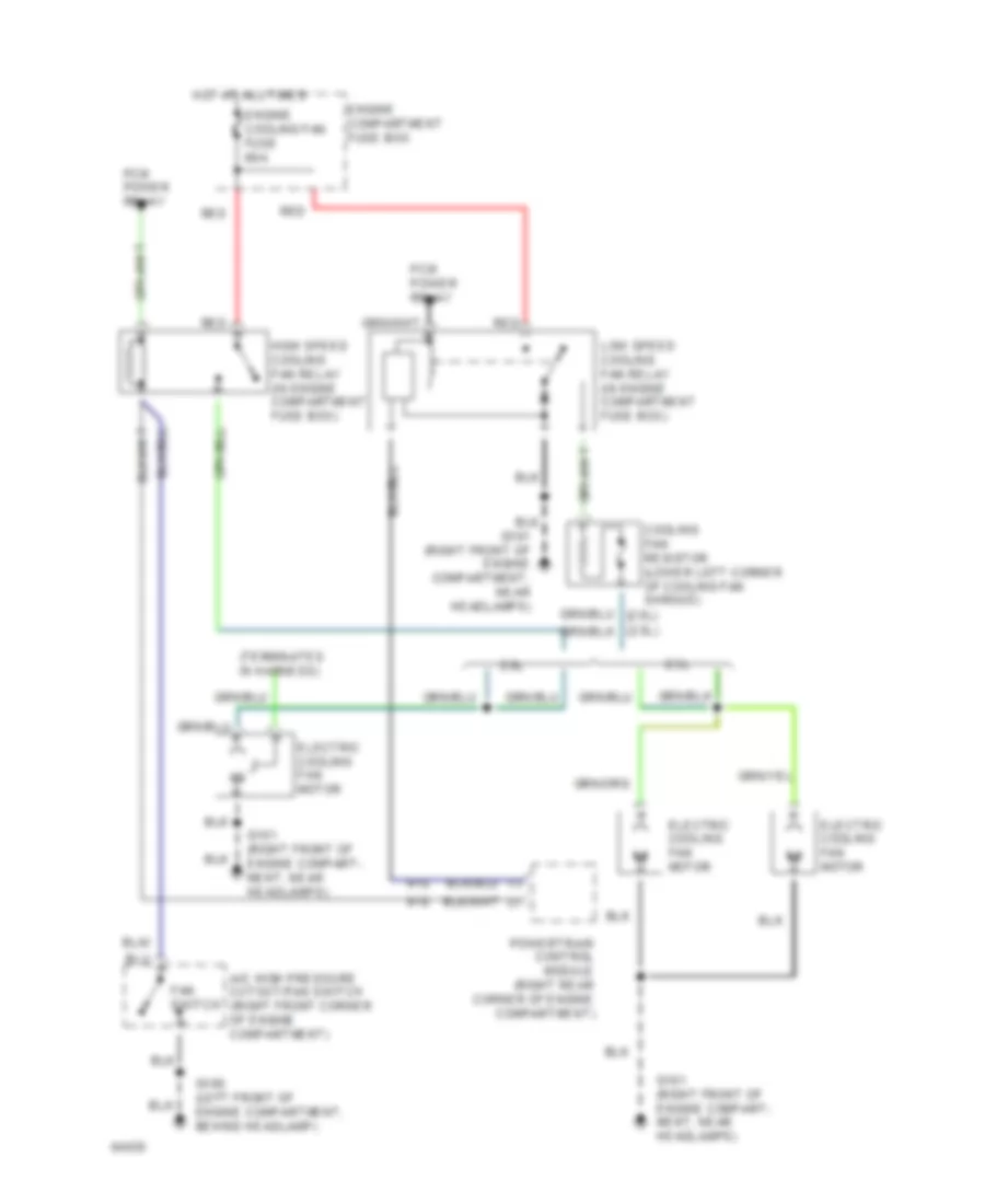 Cooling Fan Wiring Diagram for Ford Contour GL 1995