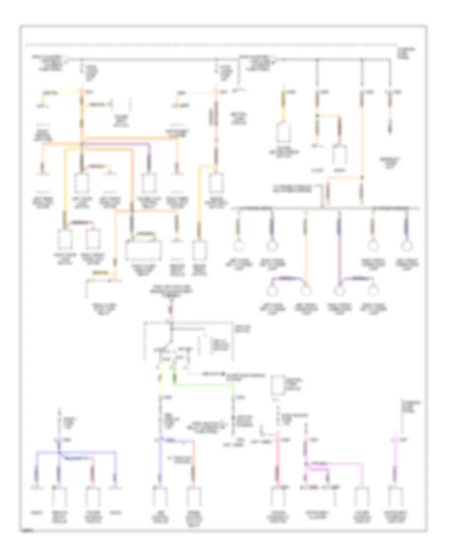 Power Distribution Wiring Diagram 3 of 3 for Ford Contour GL 1995