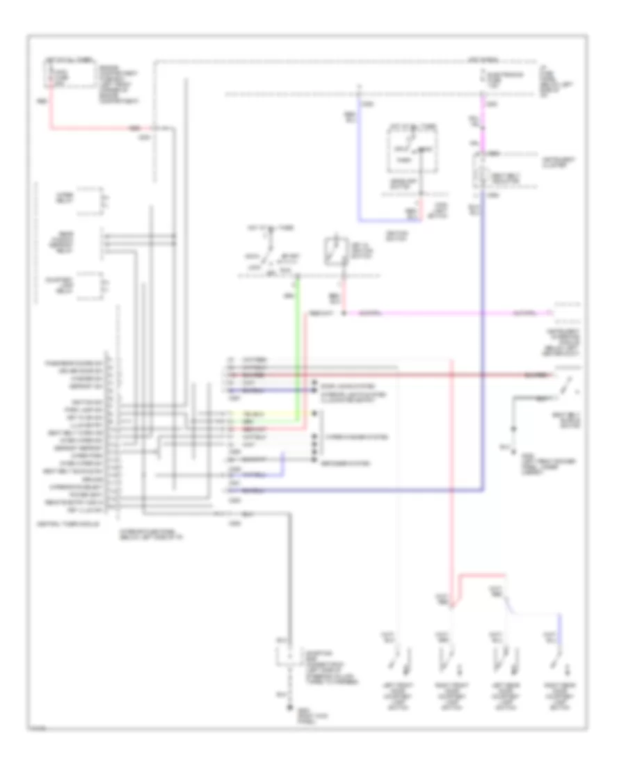 Warning System Wiring Diagrams for Ford Contour GL 1995