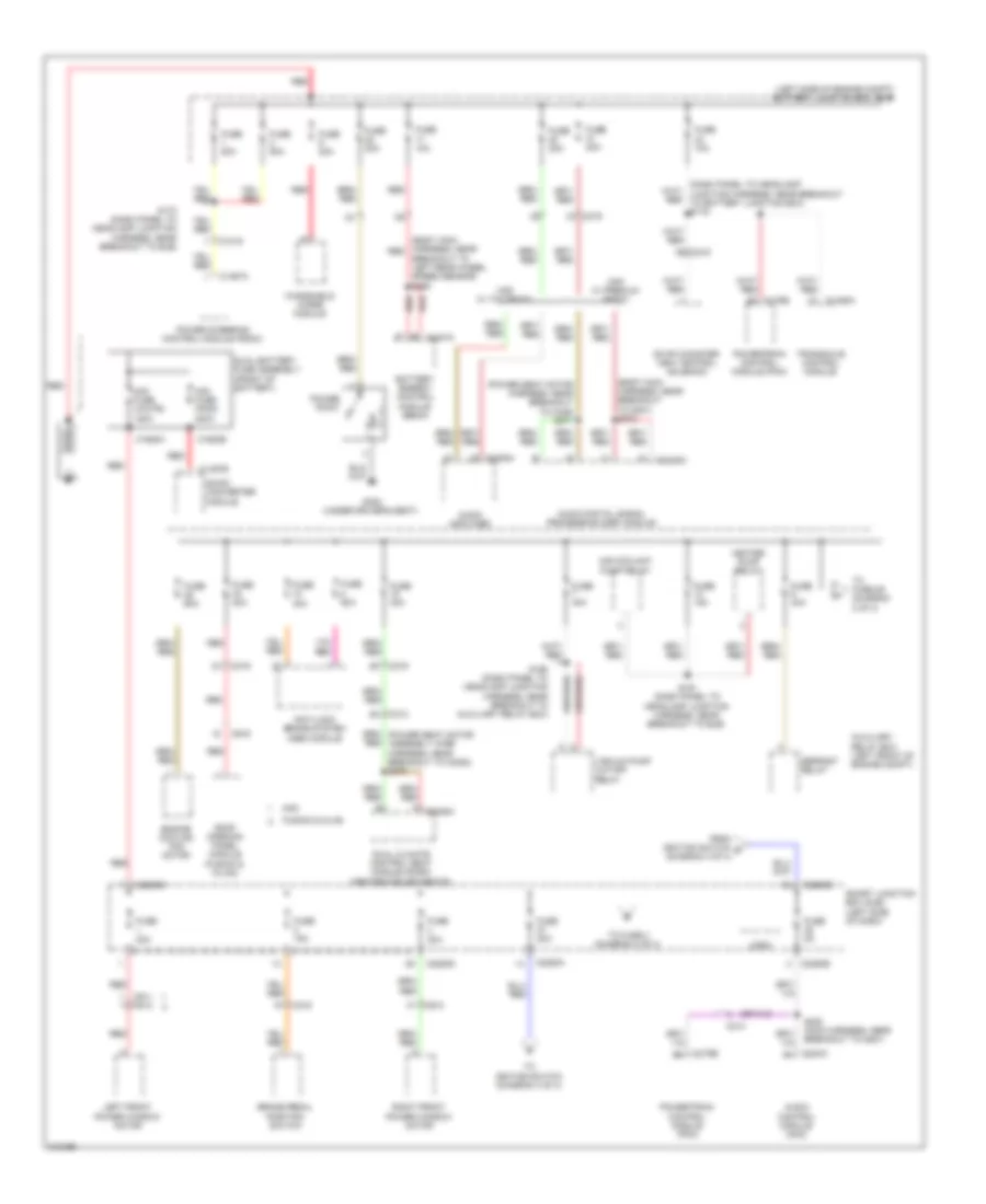 Power Distribution Wiring Diagram, Hybrid (1 of 4) for Ford Fusion SE 2011