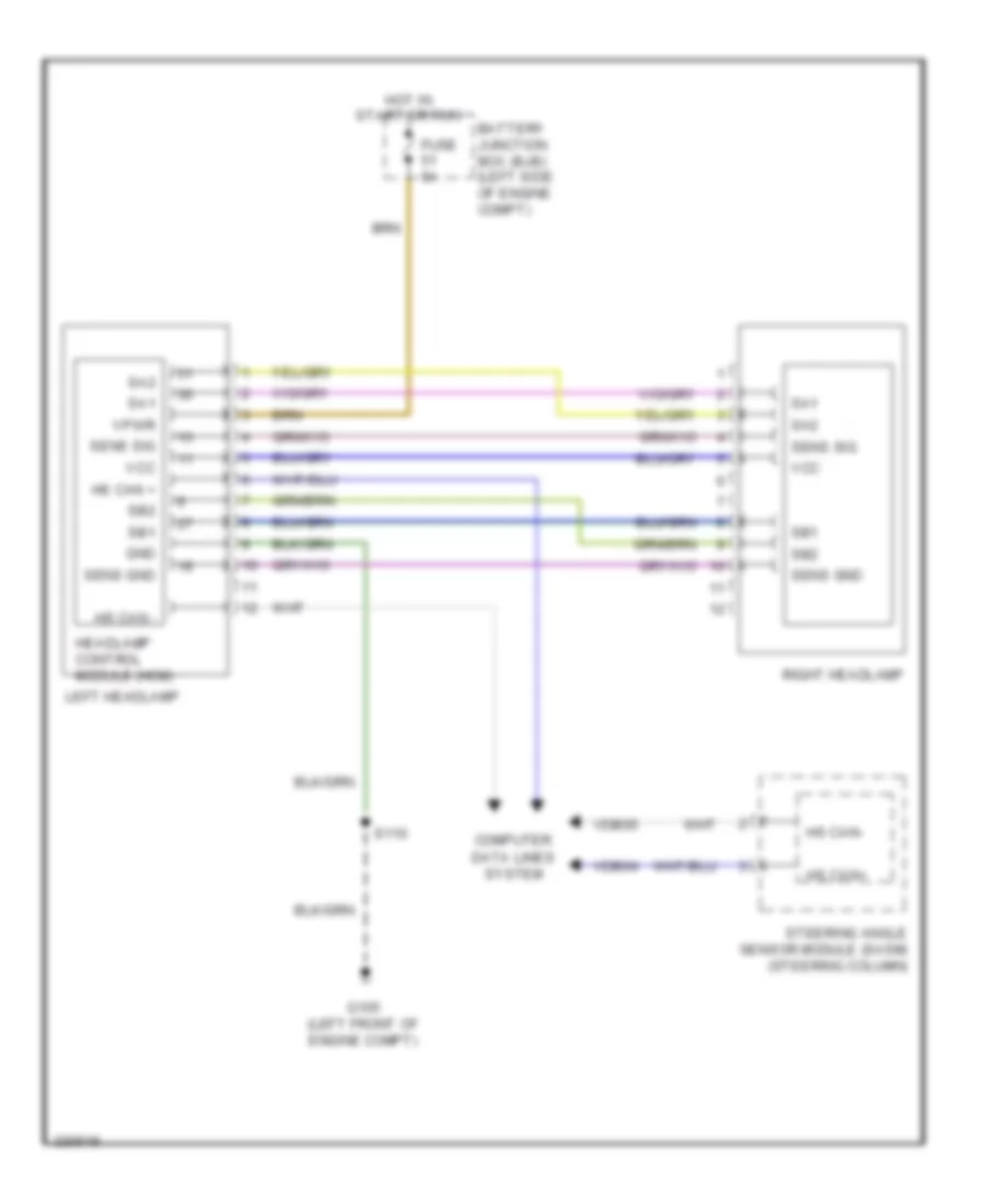 Adaptive Front Lighting Wiring Diagram for Ford Edge SE 2010