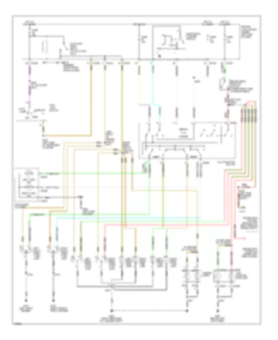 Exterior Lamps Wiring Diagram, Wagon for Ford Taurus LX 2002