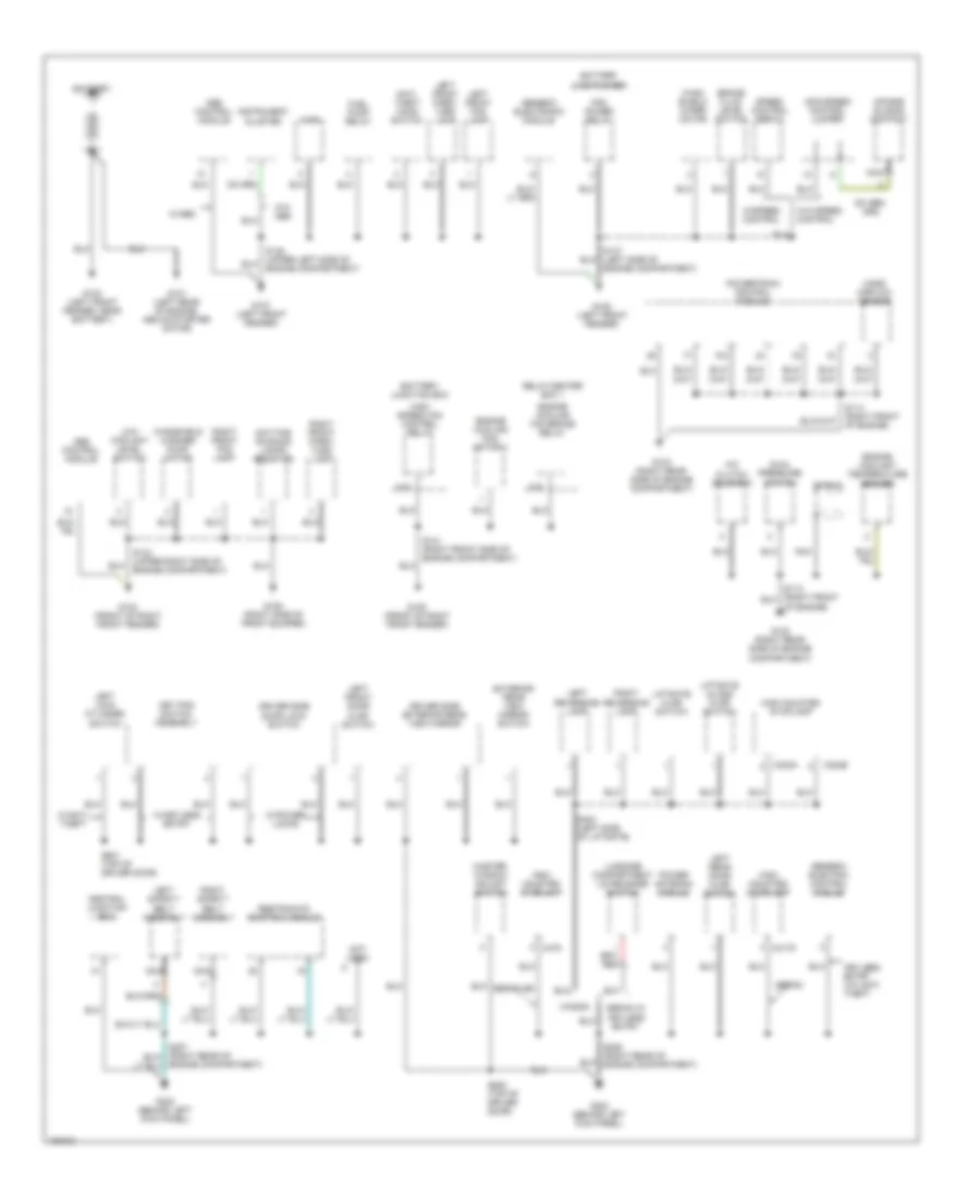 Ground Distribution Wiring Diagram 1 of 3 for Ford Taurus LX 2002