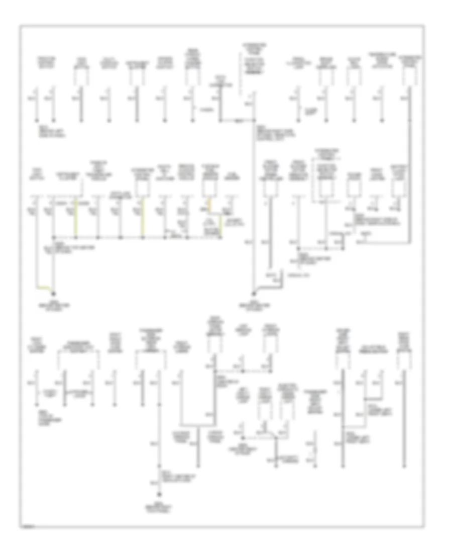 Ground Distribution Wiring Diagram 2 of 3 for Ford Taurus LX 2002