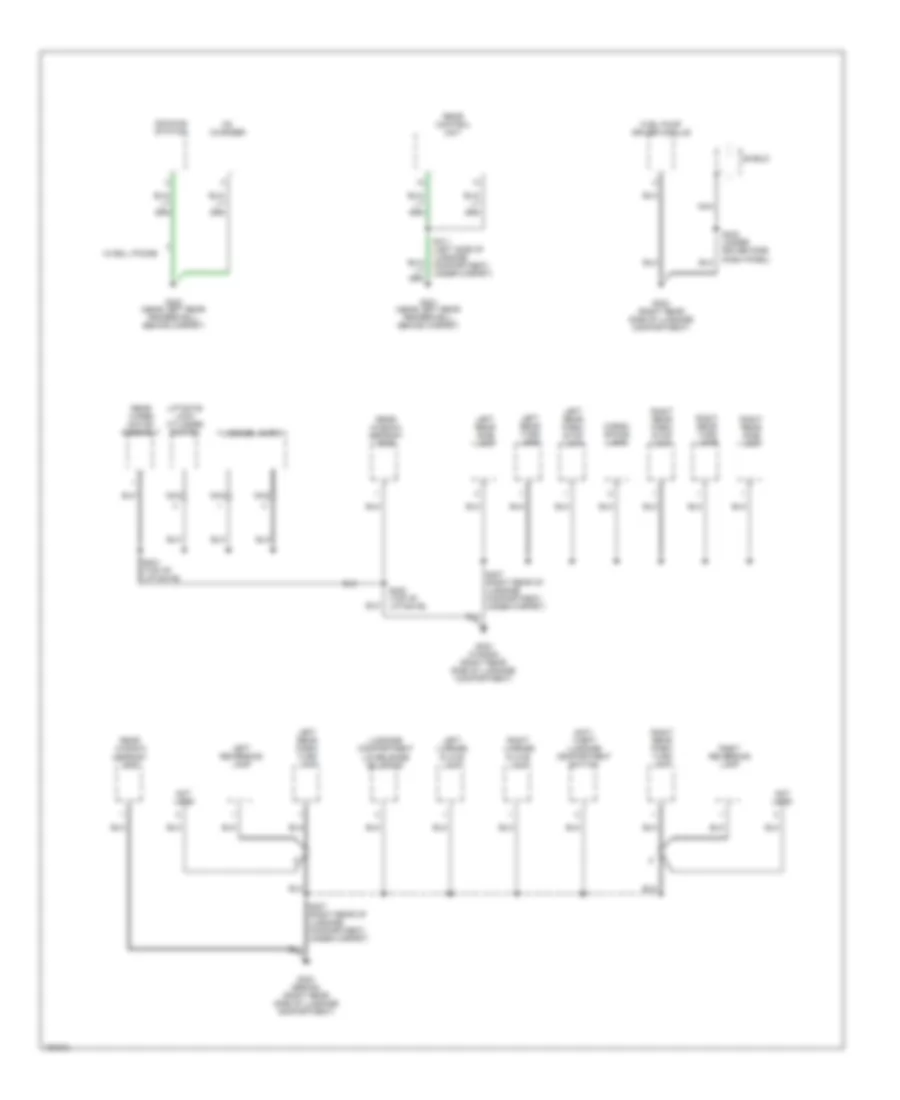 Ground Distribution Wiring Diagram (3 of 3) for Ford Taurus LX 2002