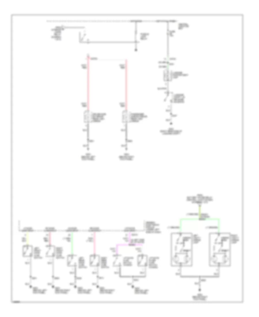 Courtesy Lamps Wiring Diagram (2 of 2) for Ford Taurus LX 2002