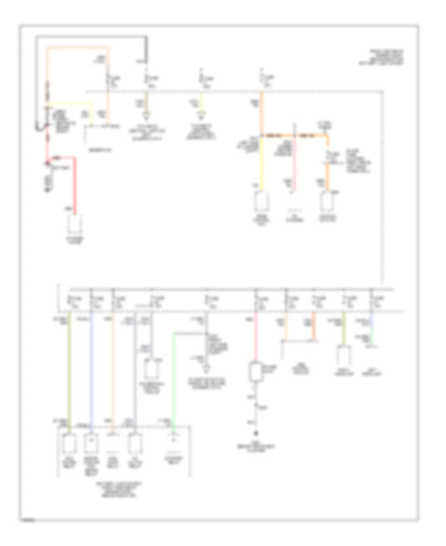 Power Distribution Wiring Diagram 1 of 3 for Ford Taurus LX 2002