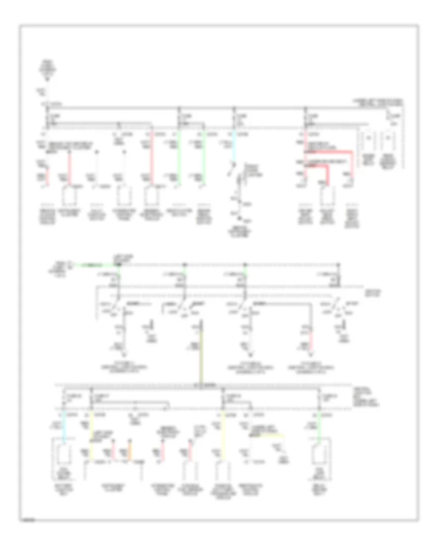 Power Distribution Wiring Diagram (2 of 3) for Ford Taurus LX 2002