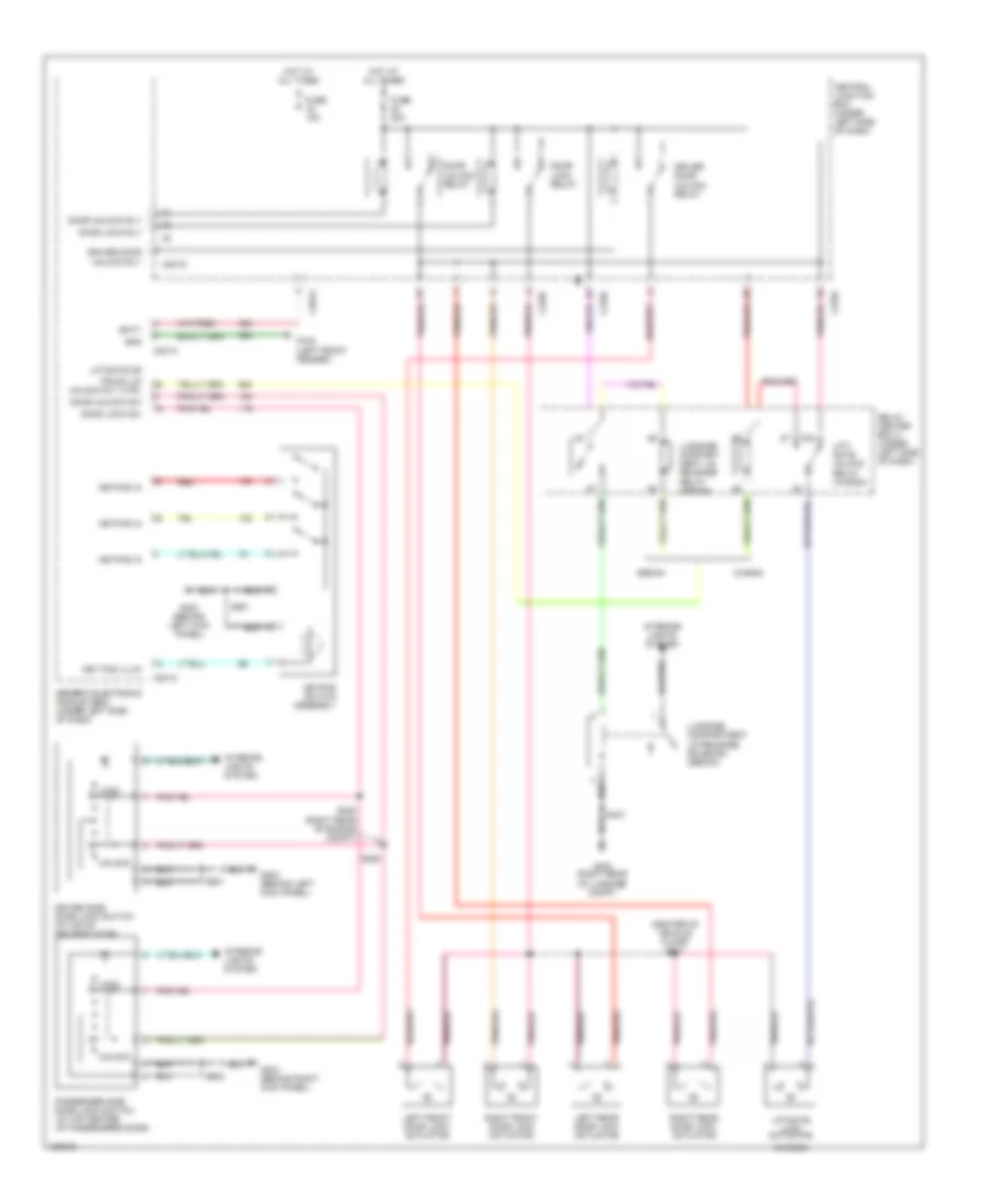 Power Door Lock Wiring Diagram with Keyless Entry for Ford Taurus LX 2002